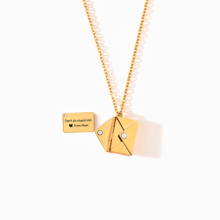 Don't Do Stupid Sh♥︎t Hidden Message Letter Necklace