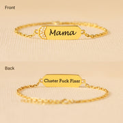 Mama Pavé Golden Bar Bracelet