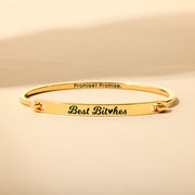 Best B♥tches Promise Front-Open Bar Bangle