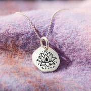 Rebirth Lotus Mantra Necklace