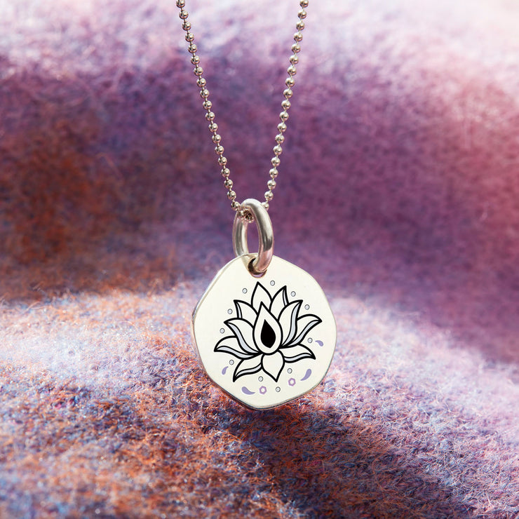 Rebirth Lotus Mantra Necklace