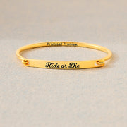 Ride or Die Pinky Promise Front-Open Bar Bangle