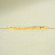 1-6 Names&Birthstones Bar Bracelet