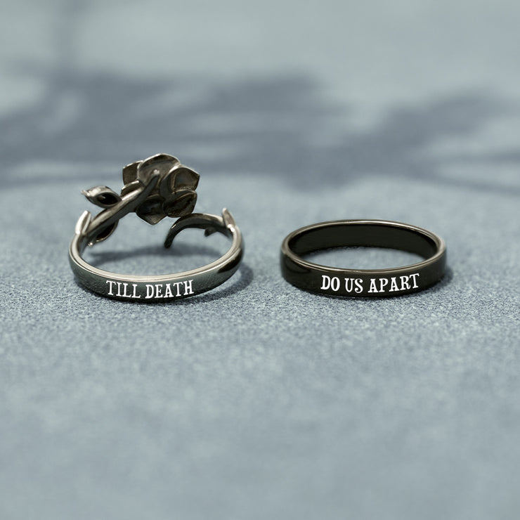 Till Death Do Us Apart Matching Couple's Rings