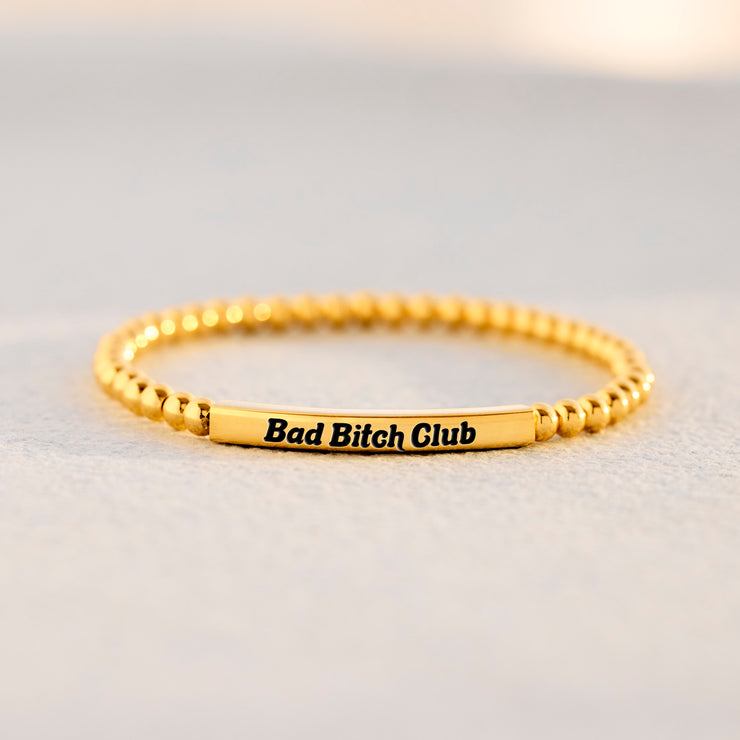 Bad B♥tch Club Bead & Tube Bracelet