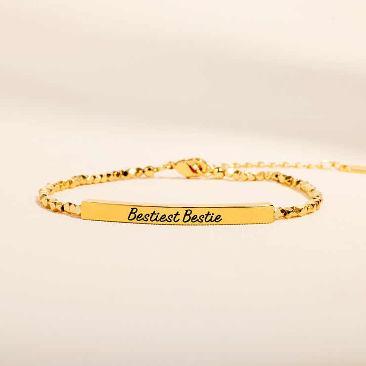 Bestiest Bestie Nugget & Tube Bracelet