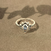 F♥︎ck It And Begin Again Motivational Lotus Ring