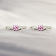 Pink Sapphire Square Ring