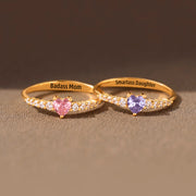 Like Mother Like Daughter Matching Heart-Cut Ring