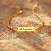 Unf♥ck Yourself Golden Bar Bracelet
