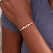 God's My Doctor Dainty Pavé Bar Bracelet