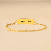 I Pressed On Pavé Golden Bar Bracelet