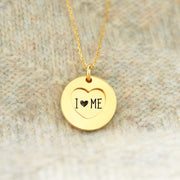 Duo-Disc Heart Necklace