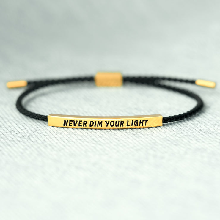 Never Dim Your Light Tube Bracelet