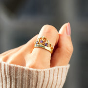 Remember Who The Fuck You Are Birthstone Crown Ring