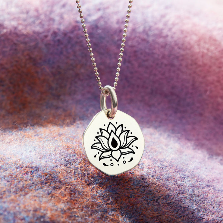 Rebirth Lotus Mantra Necklace