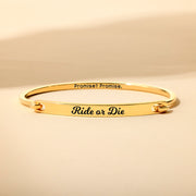 Ride or Die Pinky Promise Front-Open Bar Bangle