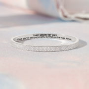 To My Smokin' Hot Wife Pavé Mantra Bangle