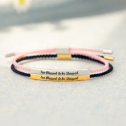 Too Blessed To Be Stressed Motivational Tube Bracelet