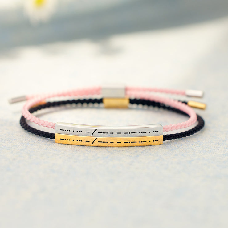 Best B♥tches Morse Code Tube Bracelet