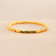Bad B♥tch Club Bead And Tube Bracelet
