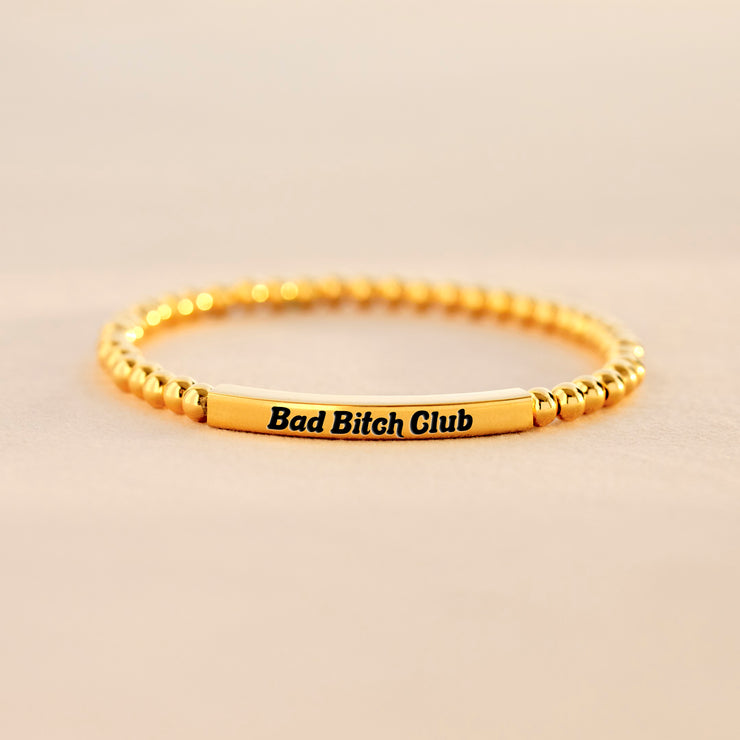 Bad B♥tch Club Bead And Tube Bracelet