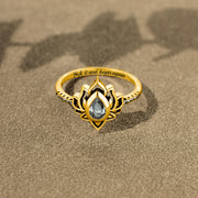 F♥︎ck It And Begin Again Lotus Ring