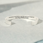 Just Keep F♥cking Going Wavy Mantra Bangle