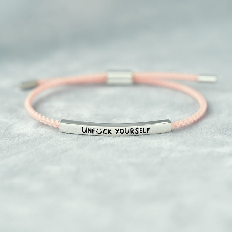 Unf:)ck Yourself Engraved Tube Bracelet