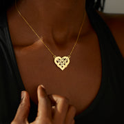 This Human Is Owned By 1-5 Names Knotted Heart Necklace
