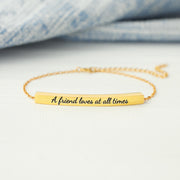 A Friend Loves At All Times Dainty Chain Tube Bracelet