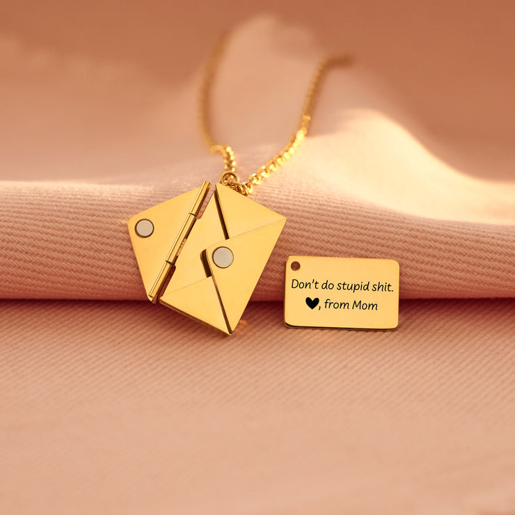 Don't Do Stupid Sh♥︎t Hidden Message Letter Necklace