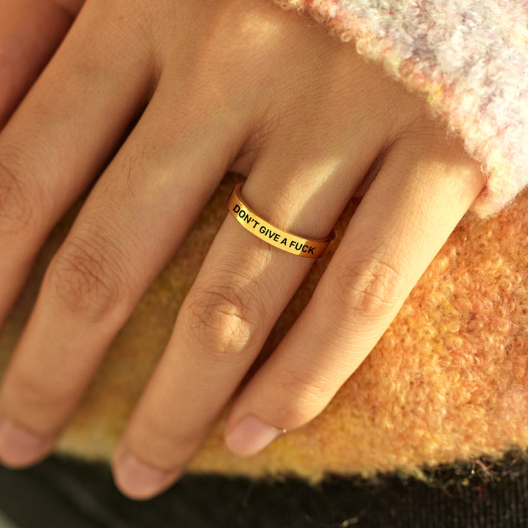 Don't Give A F♥ck Except You Mantra Ring