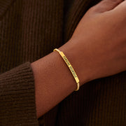 Forgive Yourself Golden Bar Tennis Bracelet Set