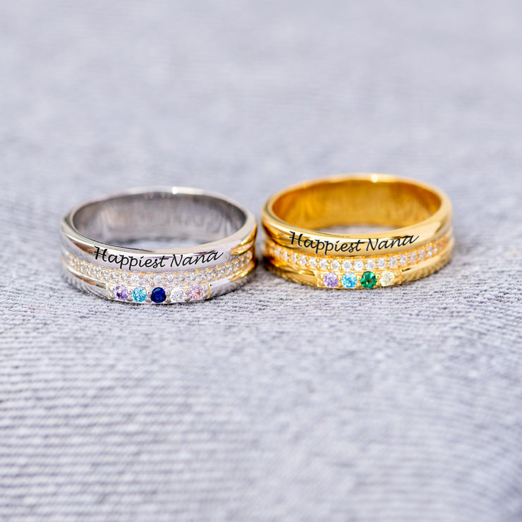 1-8 Birthstones Ring