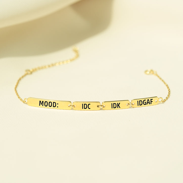 Mood IDGAF Bar Bracelet