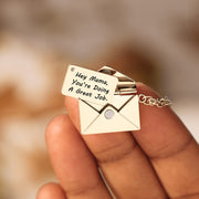 Hey Mama Hidden Message Letter Necklace