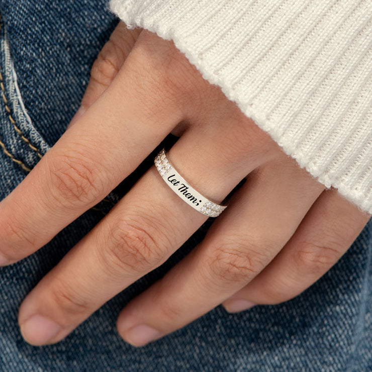 Pavé Mantra Ring