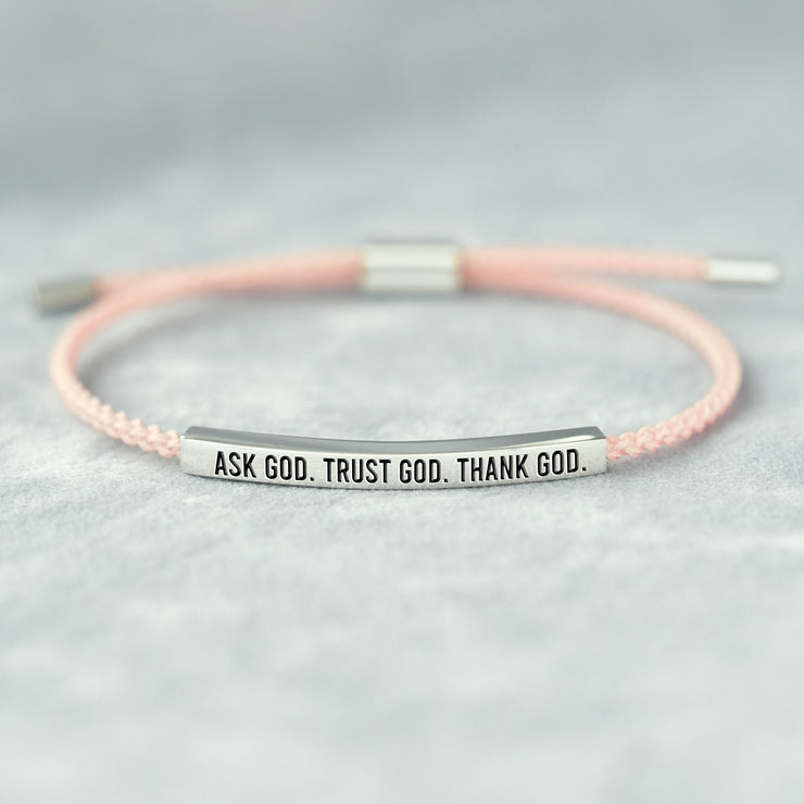 Ask God Trust God Thank God Tube Bracelet