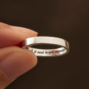 F♥ck It And Begin Again Motivational Mantra Ring