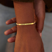 Forgive Yourself Golden Bar Tennis Bracelet Set