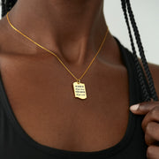 Irregular Dog Tag Necklace