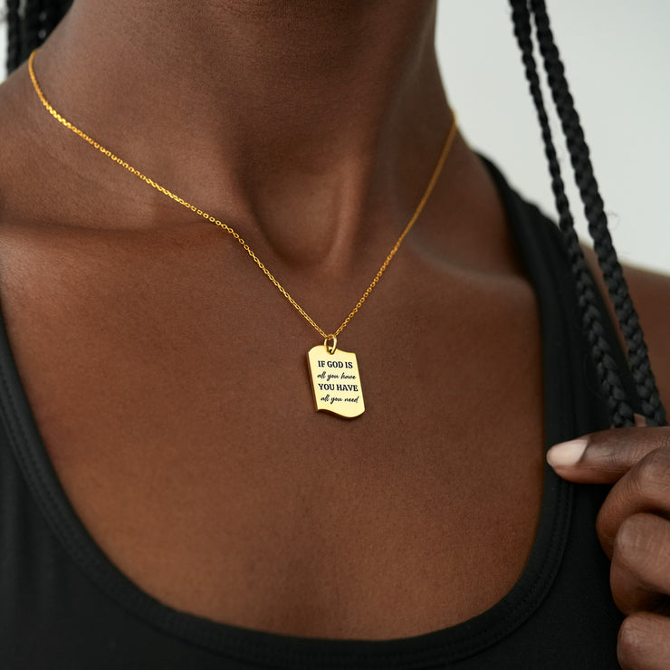Irregular Dog Tag Necklace