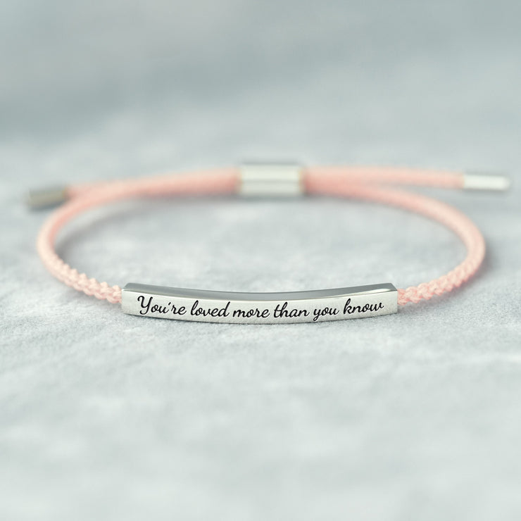 Gift for Daughter - You're Loved More Than You Know Tube Bracelet
