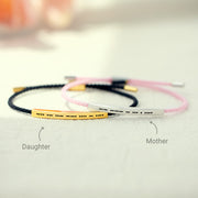 Mother Daughter Morse Code Tube Bracelet