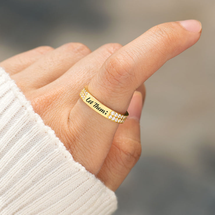 Pavé Mantra Ring