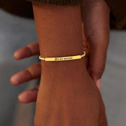 For Awesome Daughter Golden Bar Tennis Bracelet