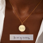 Pavé Rim Disc Necklace