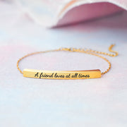 A Friend Loves At All Times Dainty Chain Tube Bracelet