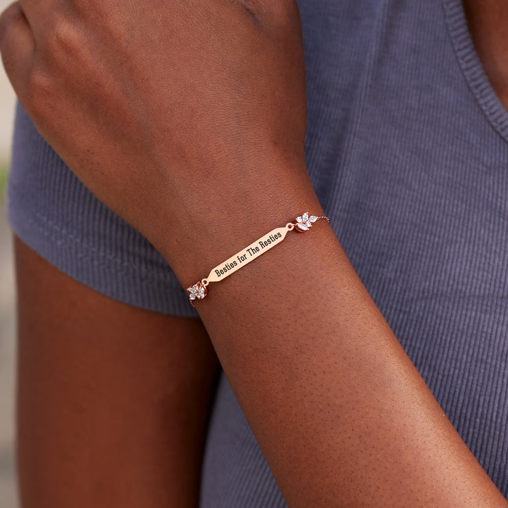 Bestie For The Resties Dainty Pavé Bar Bracelet